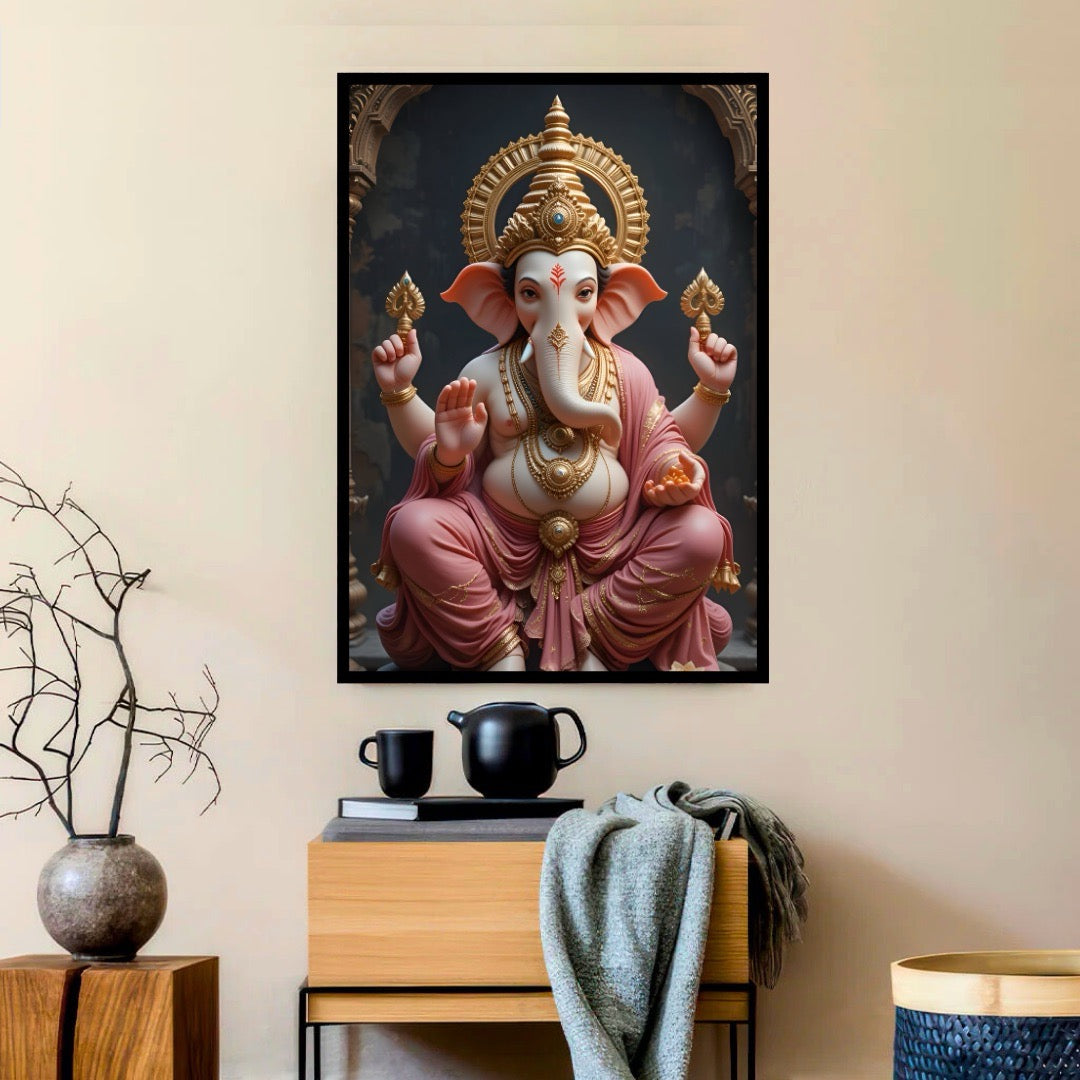 Lord Ganesha - Pink Attire