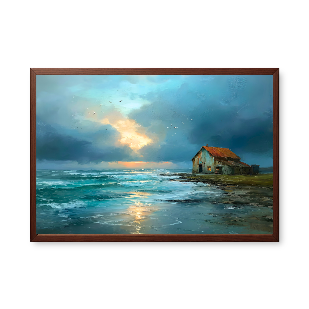 Stormy Shoreline Solitude