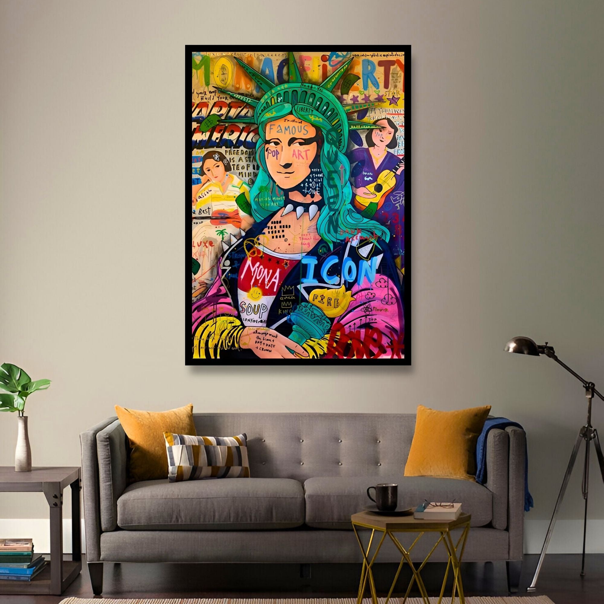 Mona Lisa Graffiti Art