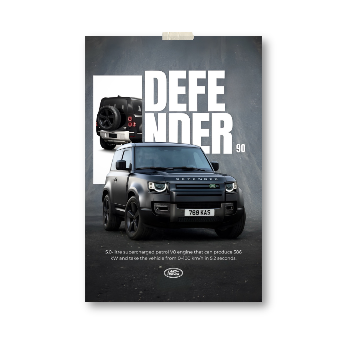 Defender 90 – Matte Black Muscle