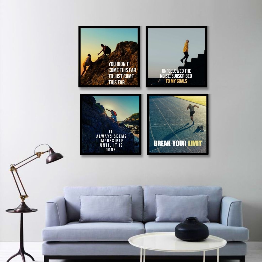 Unstoppable Progress – Push Beyond Possible | SET OF 4