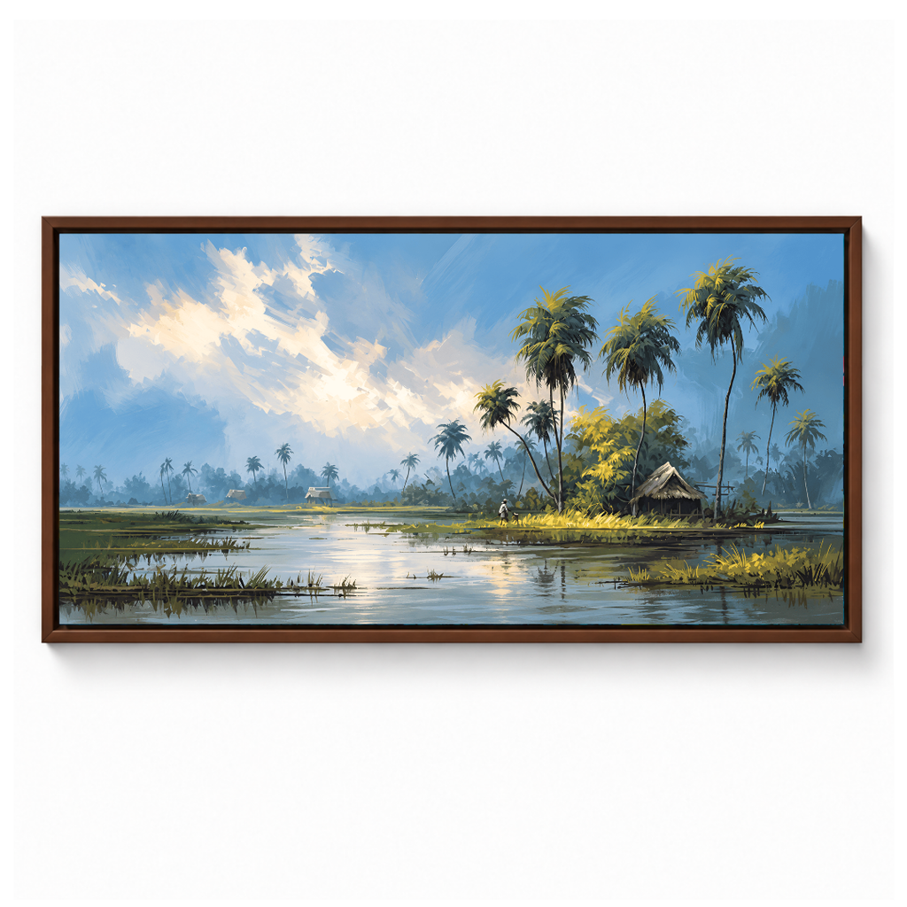 Tropical Palm River Landscape