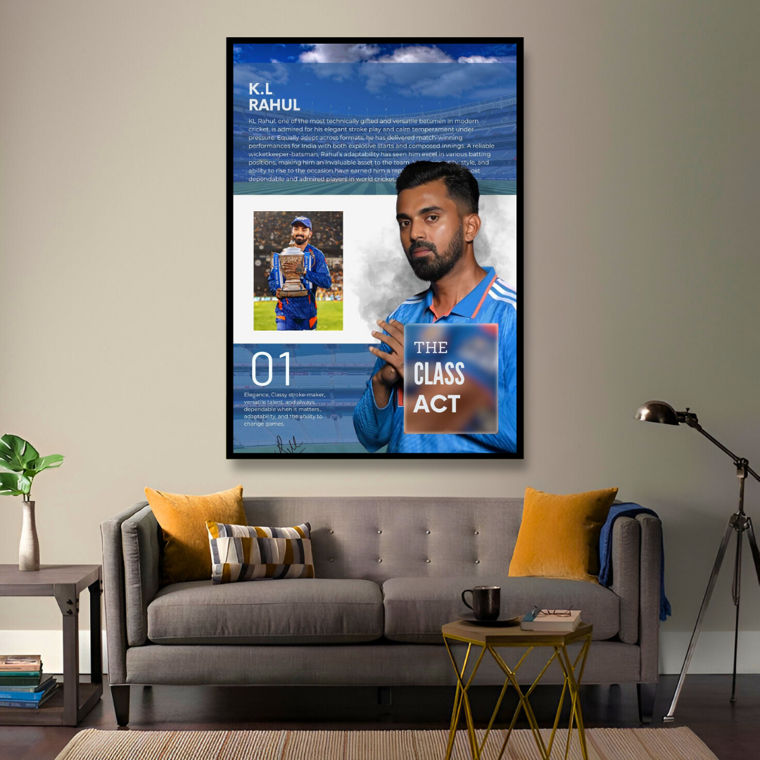 THE CLASS ACT – K.L. Rahul Cricket Wall Art