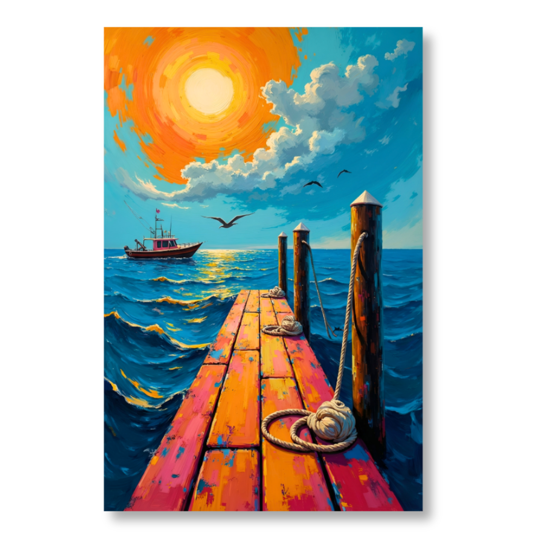 Sunlit Ocean Passage