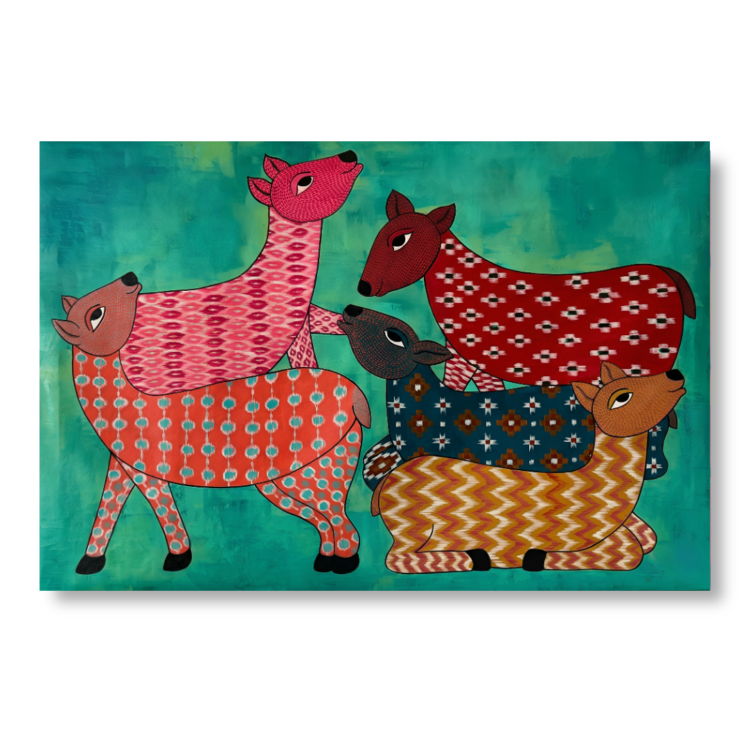 Patterned Deer Herd.