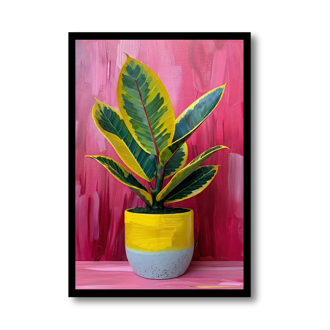 Neon Botanical Still