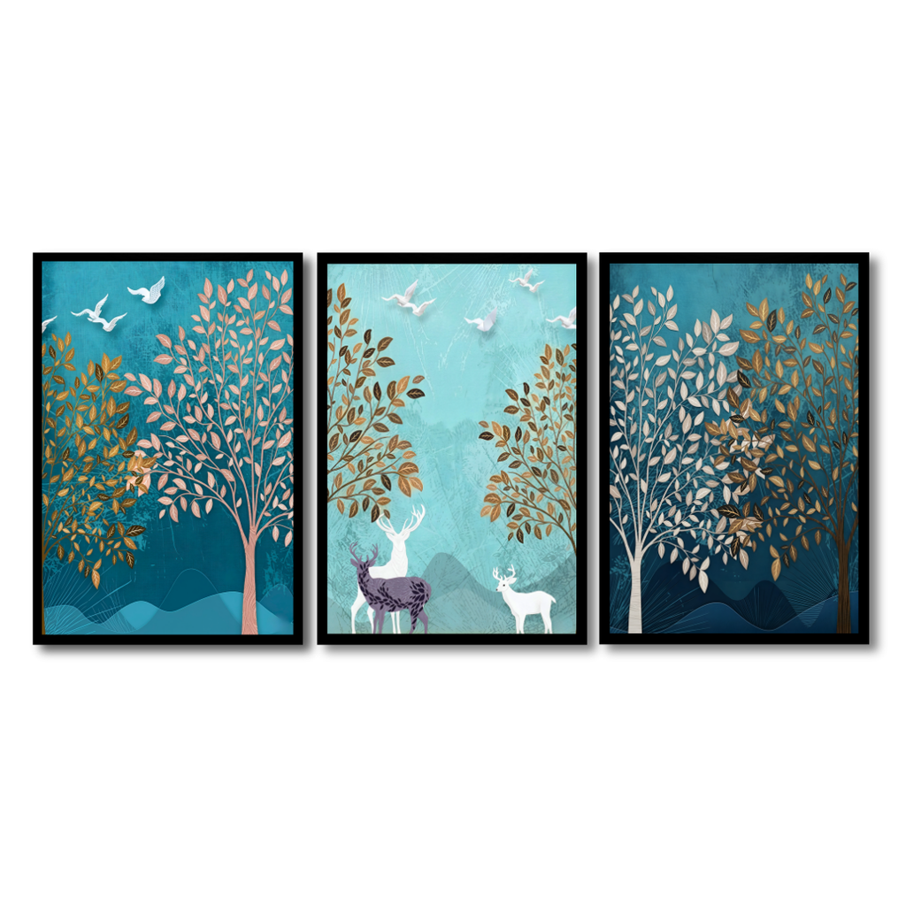 Botanical Lotus Triptych