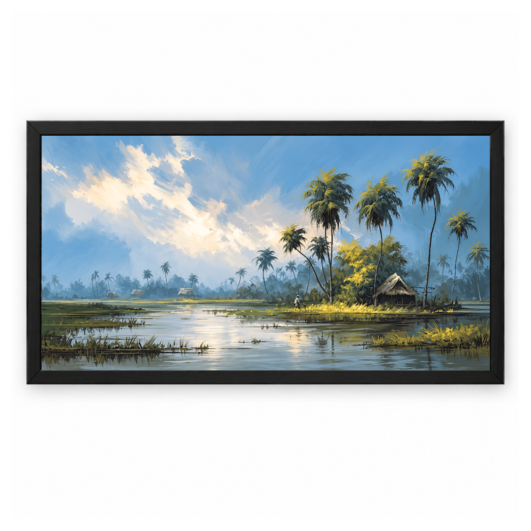 Tropical Palm River Landscape