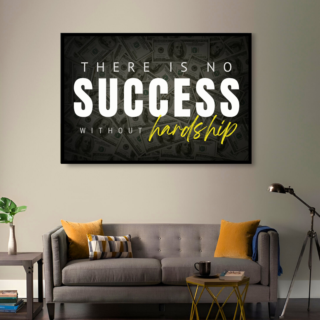 Success & Hardship – Motivational Wall Frame