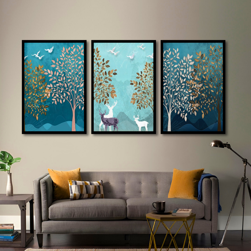 Botanical Lotus Triptych