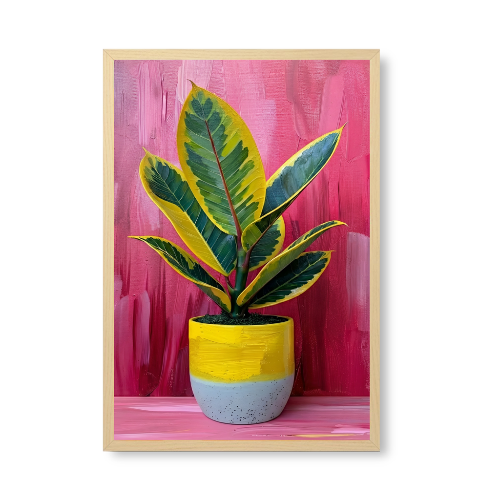Neon Botanical Still
