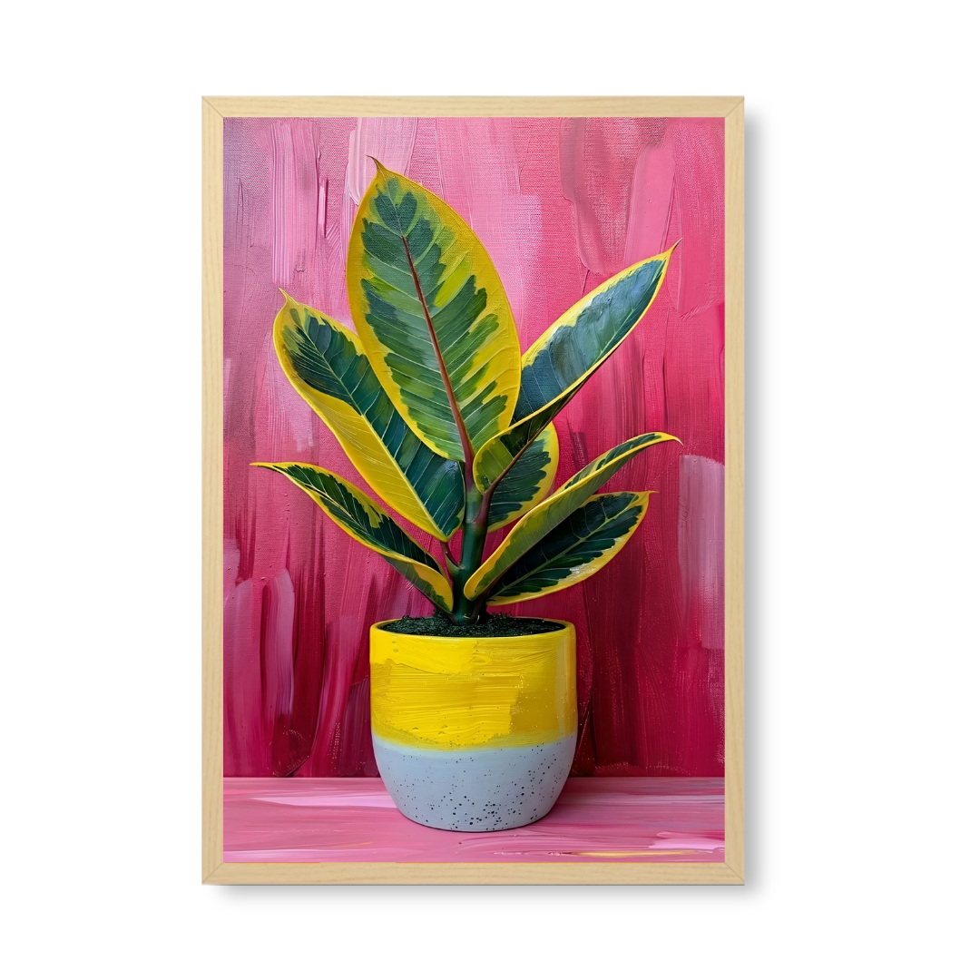 Neon Botanical Still