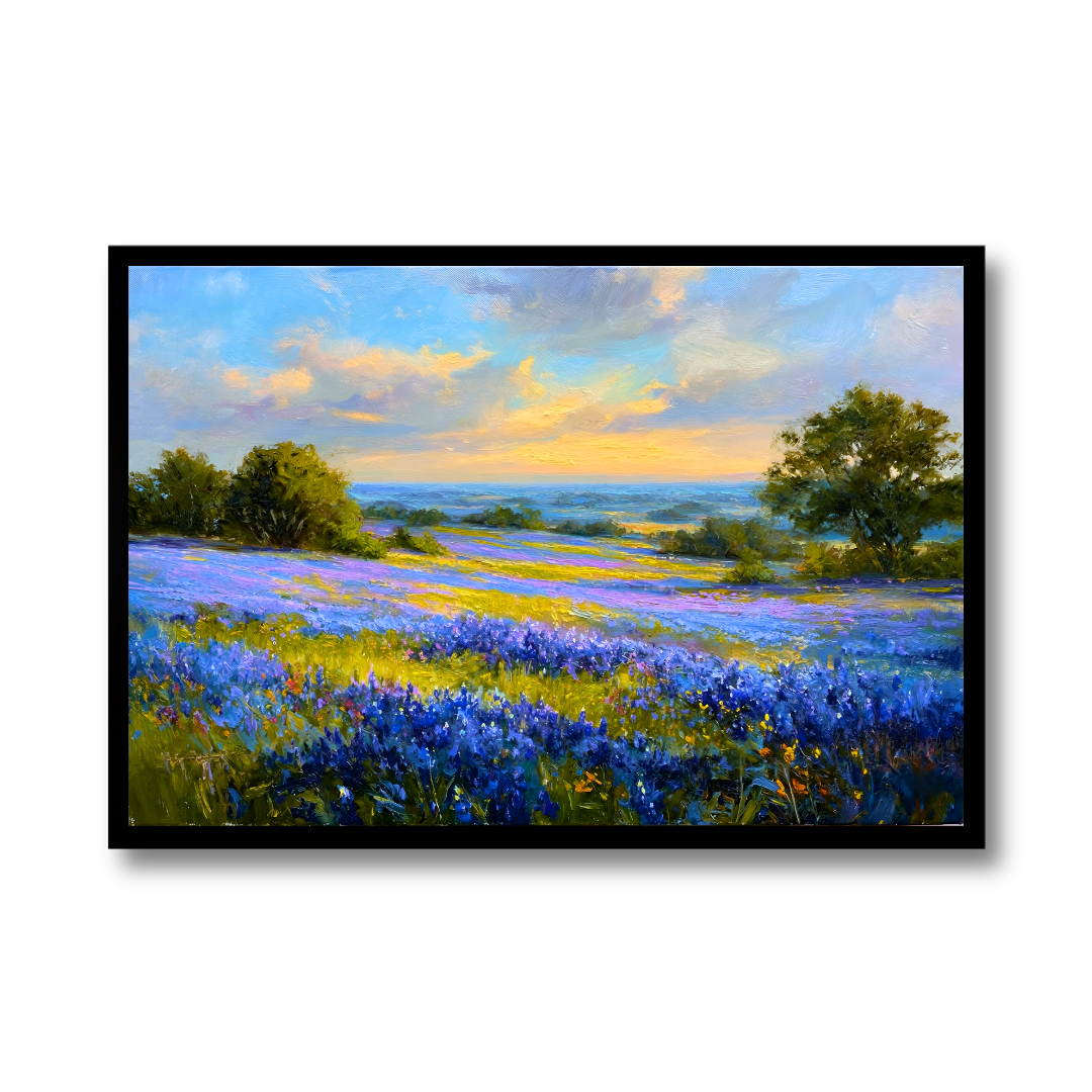 Bluebonnet Valley Sunset