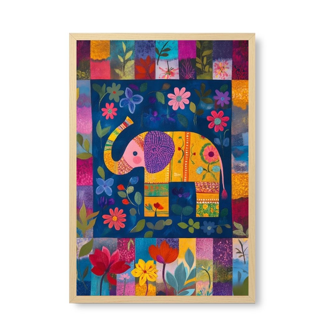 Artistic Elephant Mosaic