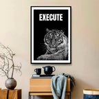 EXECUTE – Bold Tiger Motivation Wall Art