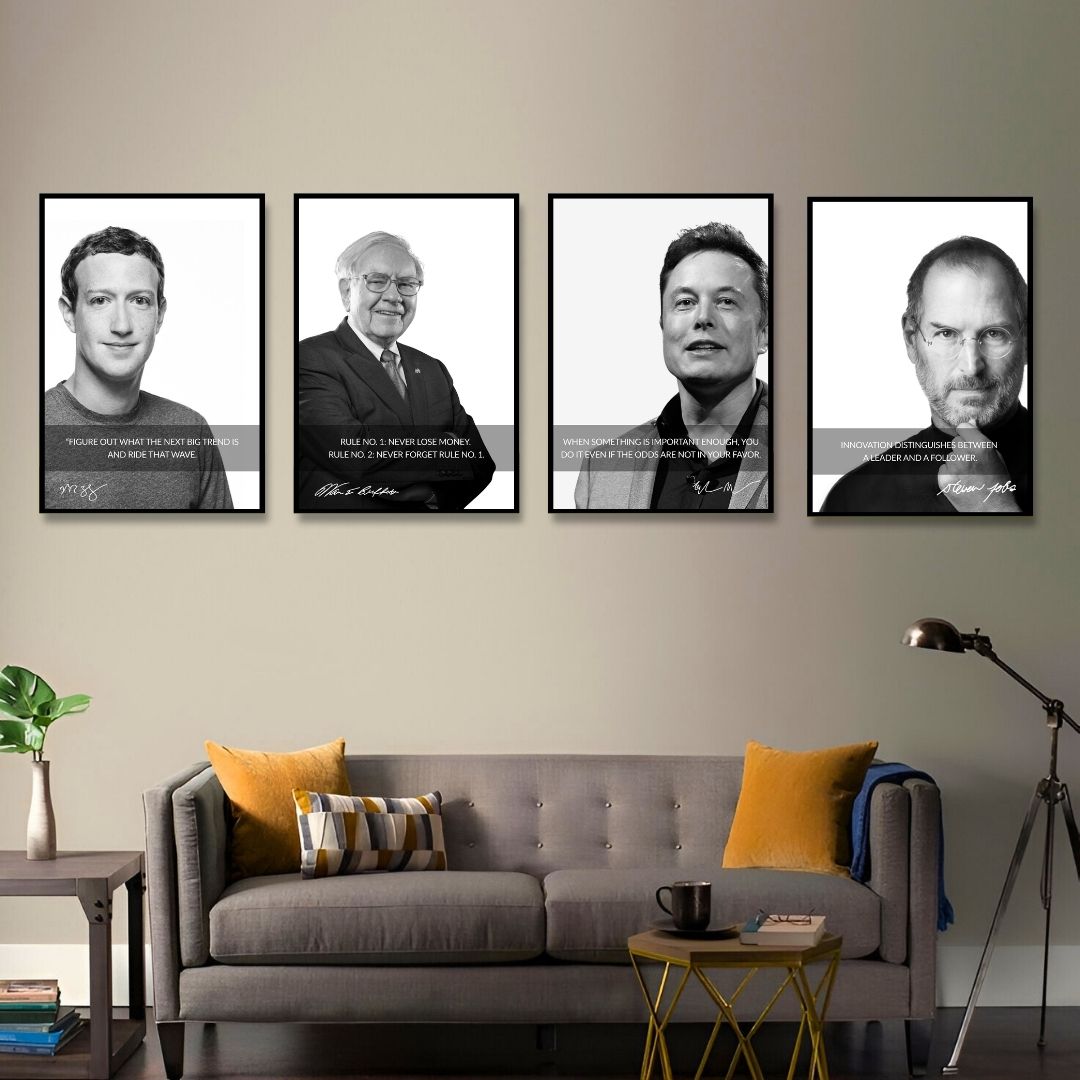 Visionaries’ Wisdom – Inspire Through Greatness | SET OF 4