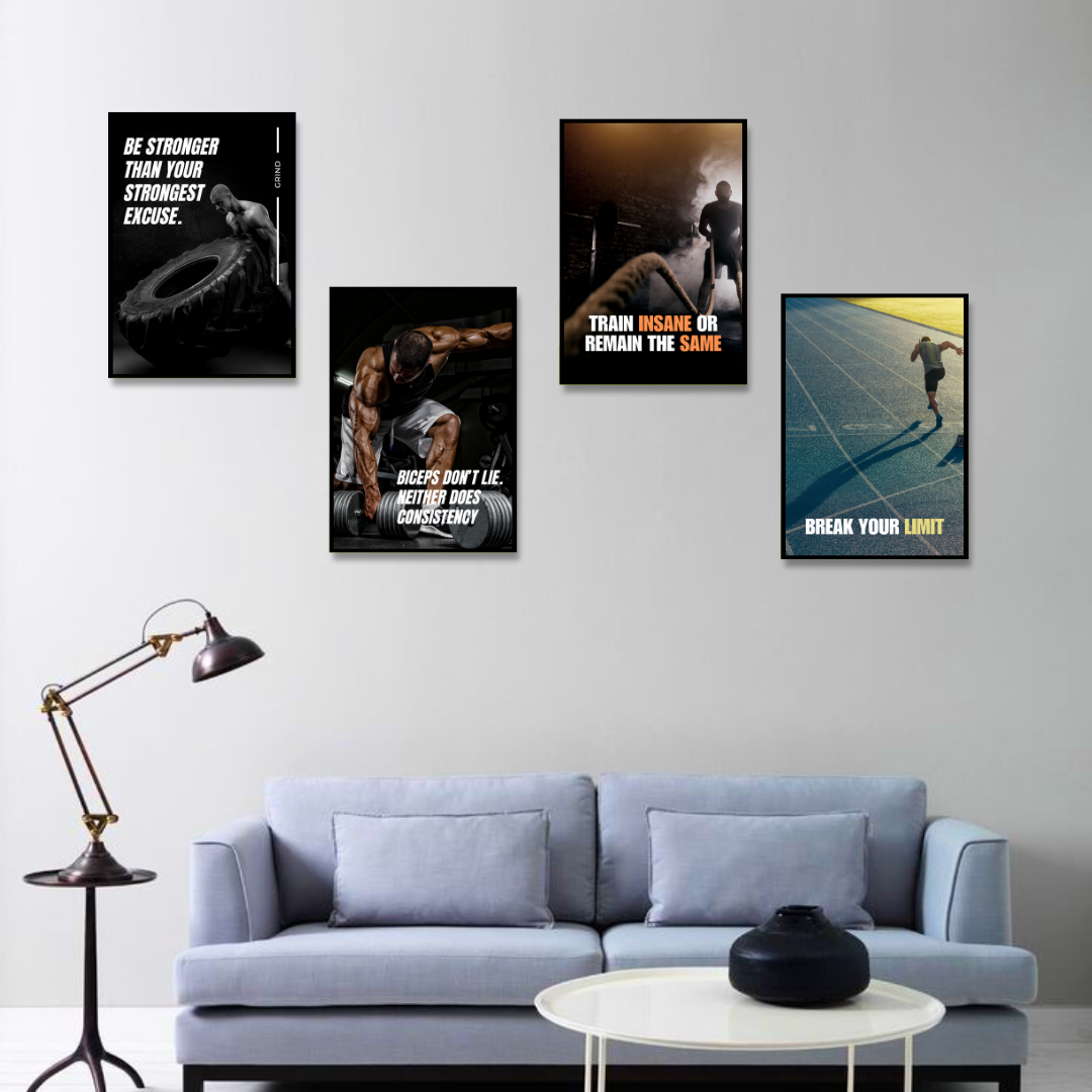 Strength Unleashed – Motivation Beyond Limits | SET OF 4