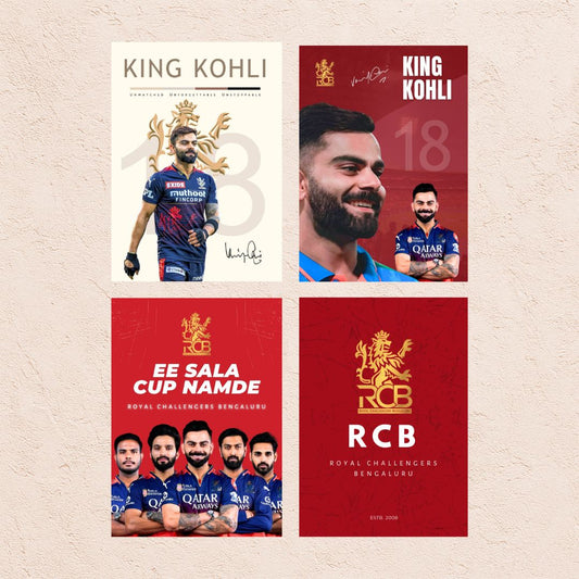 RCB Poster Set | Set of 4 | With Adhesive |
