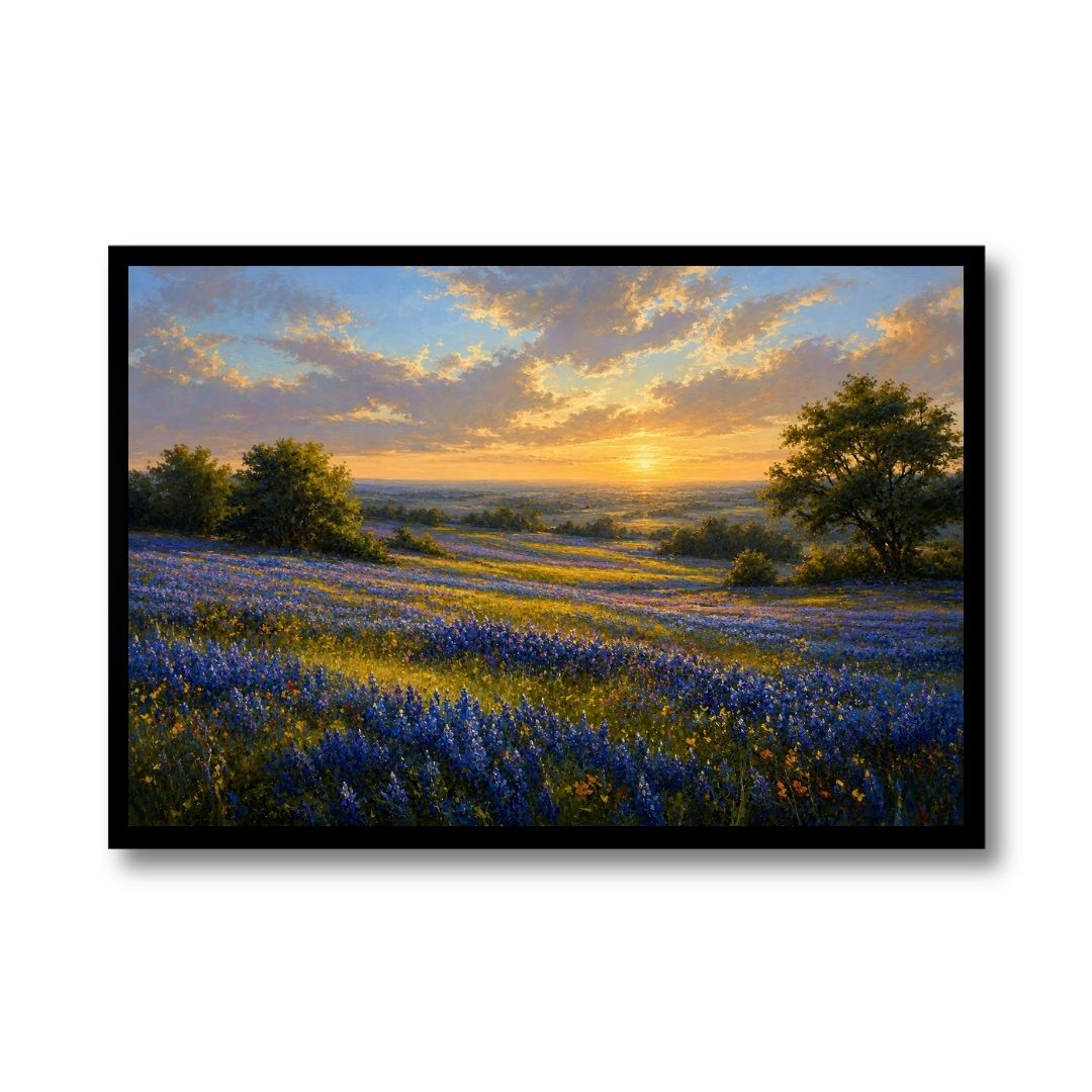 Bluebonnet Valley Sunset