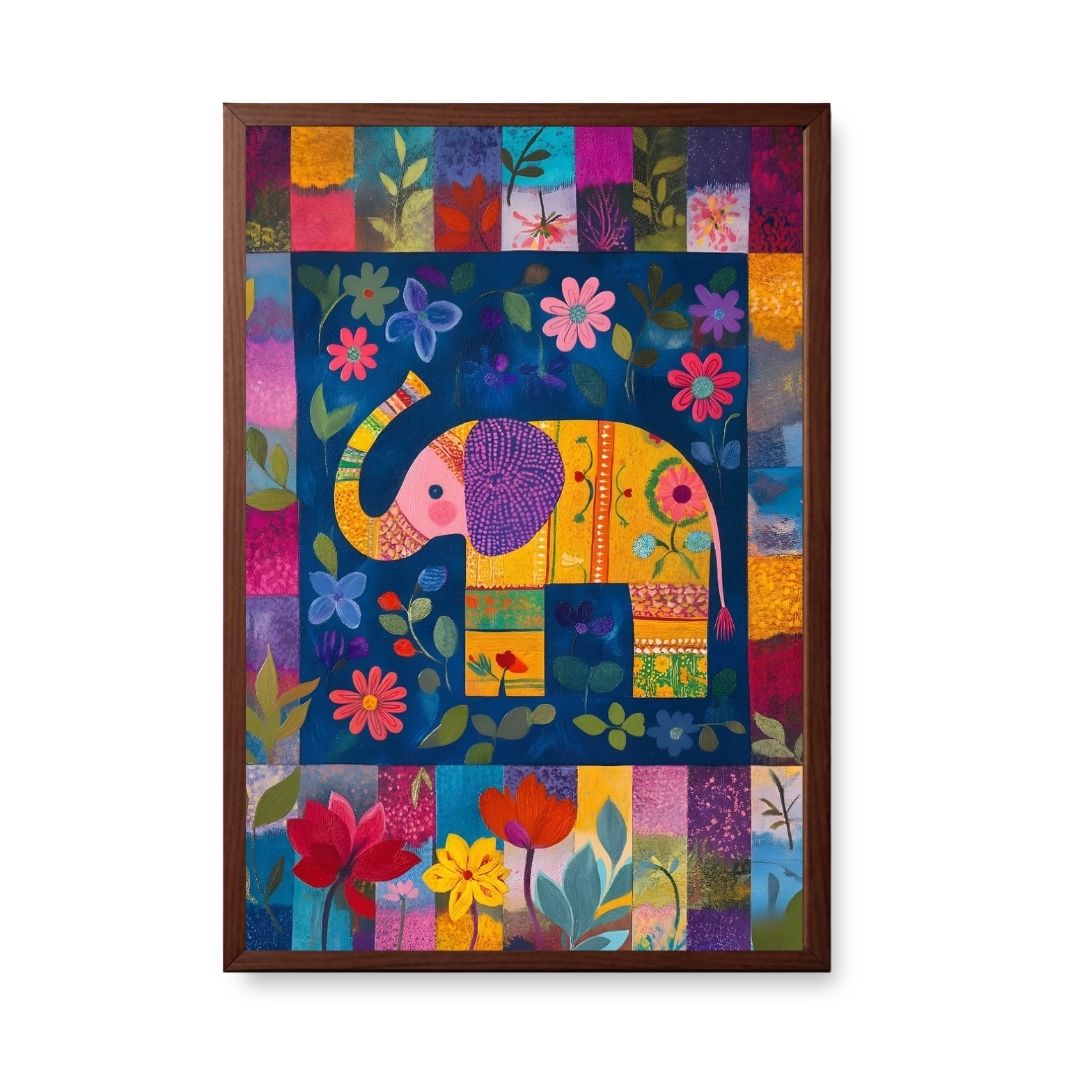 Artistic Elephant Mosaic