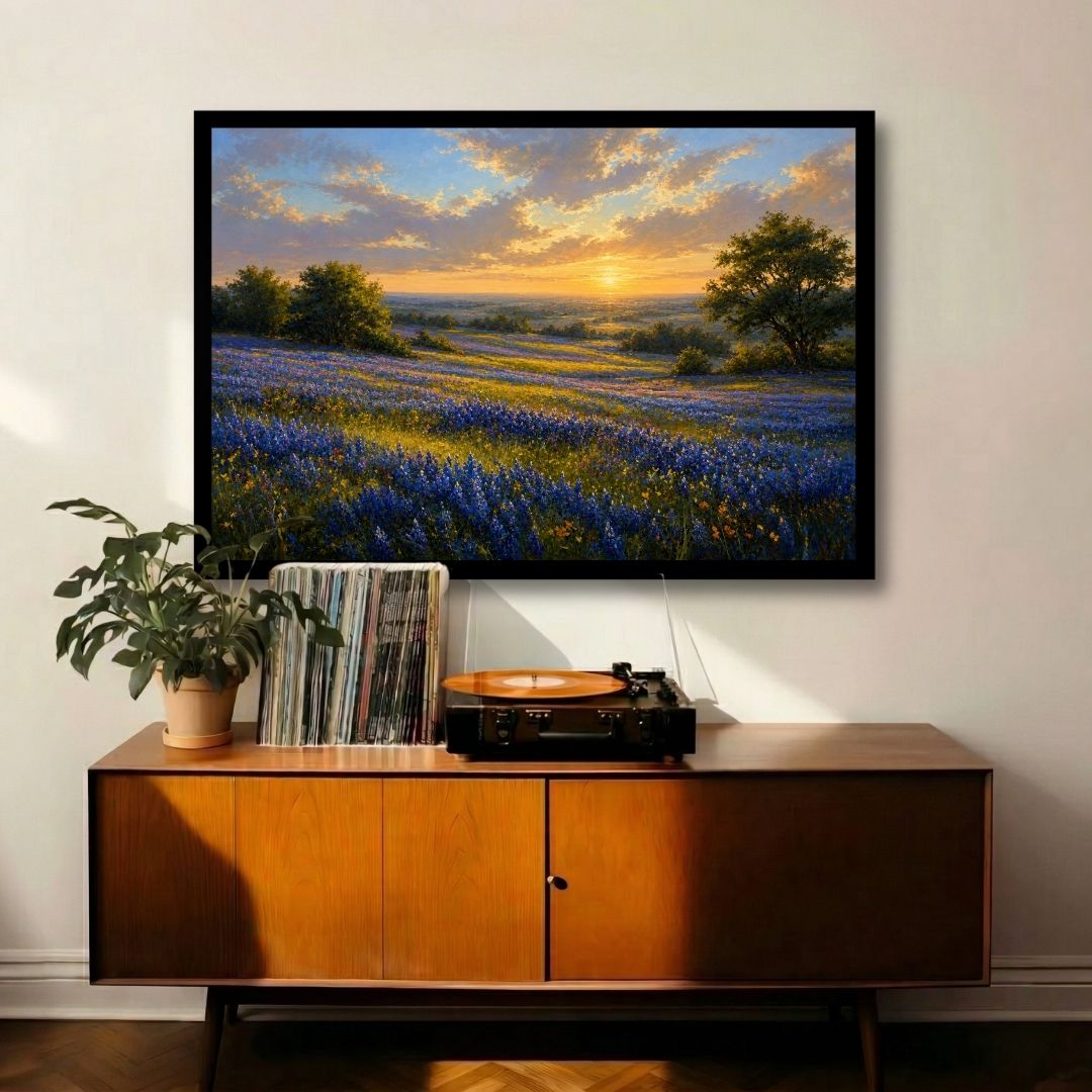 Bluebonnet Valley Sunset