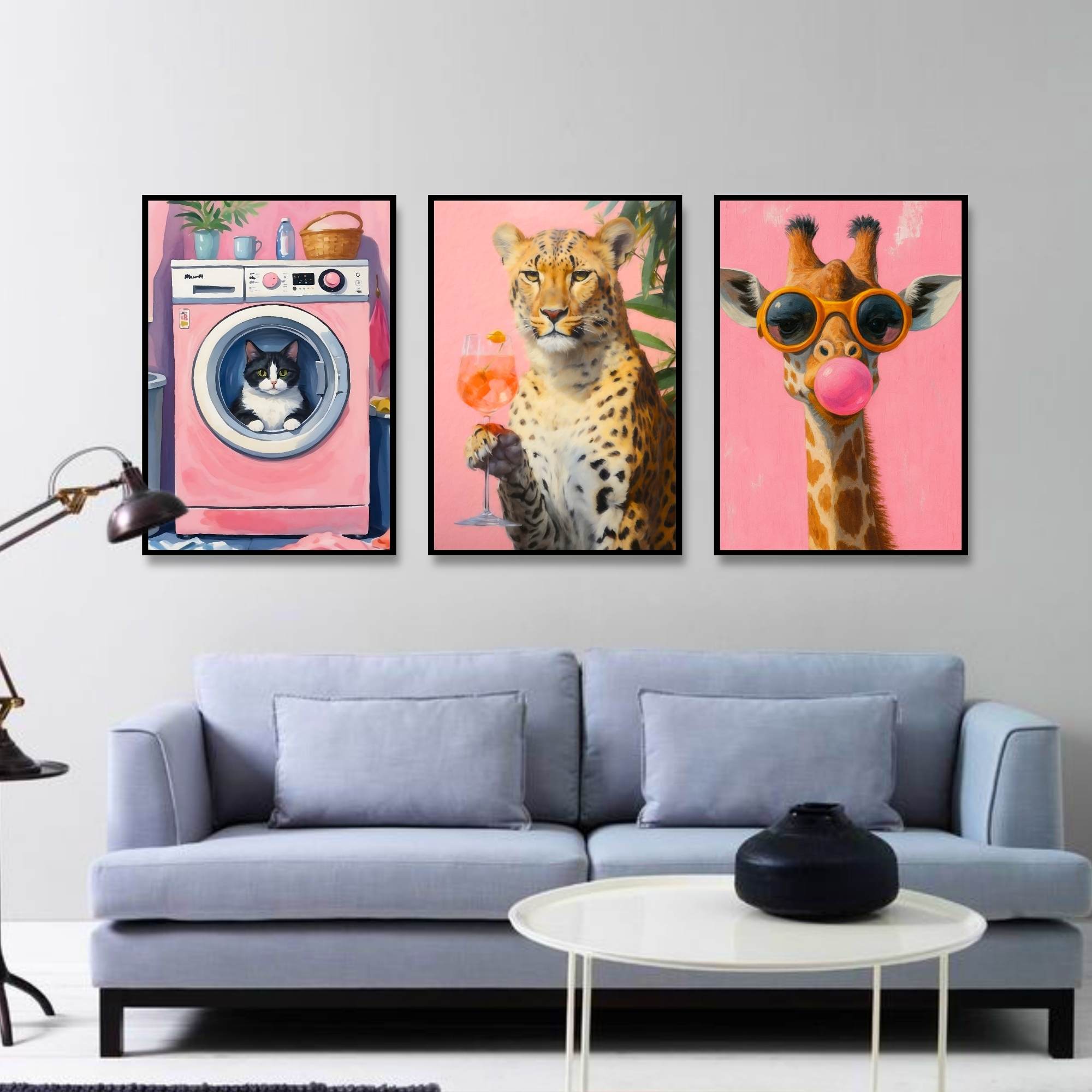 Whimsical Animal Pop | SET OF 3 FRAMES