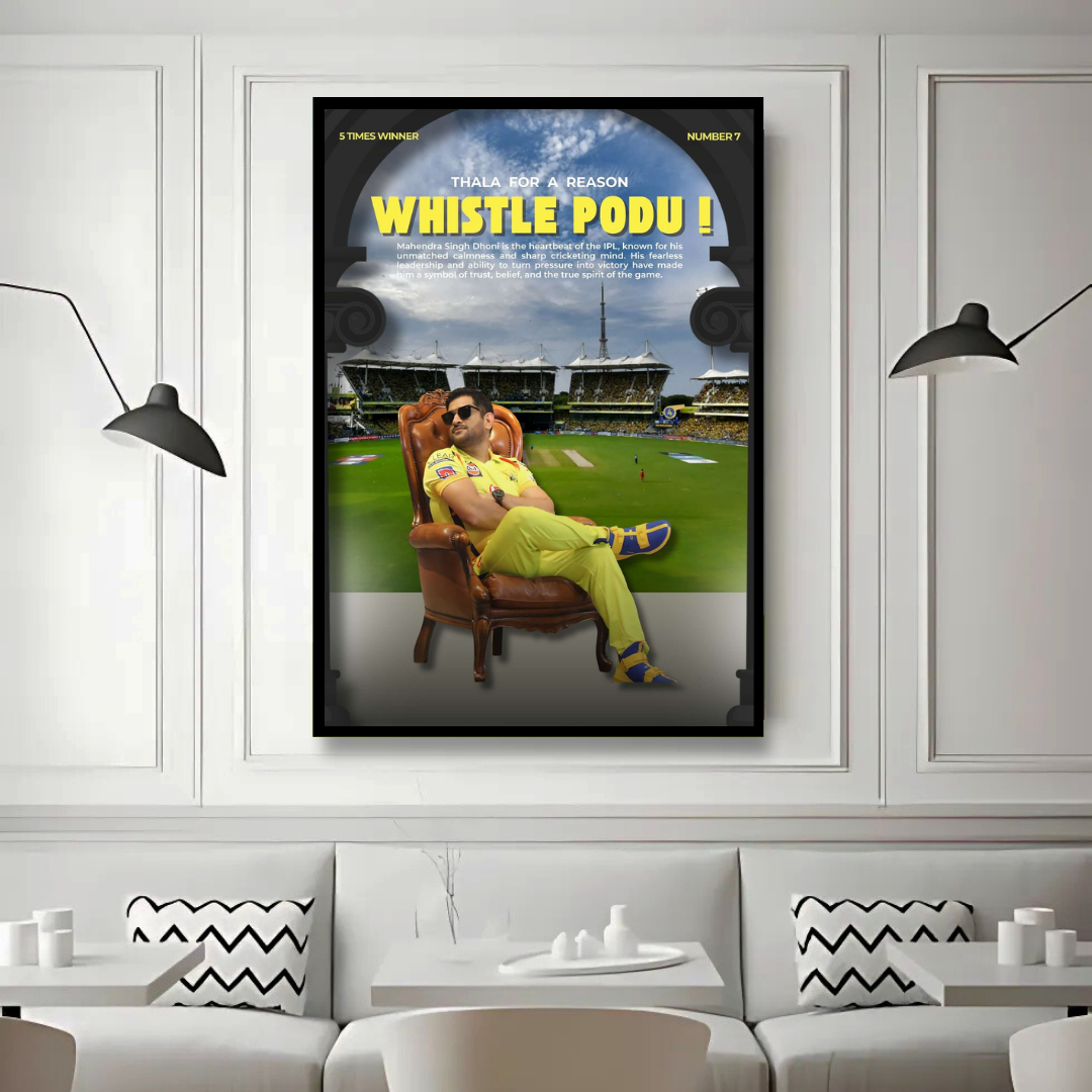 WHISTLE PODU – MS Dhoni Legacy Wall Art