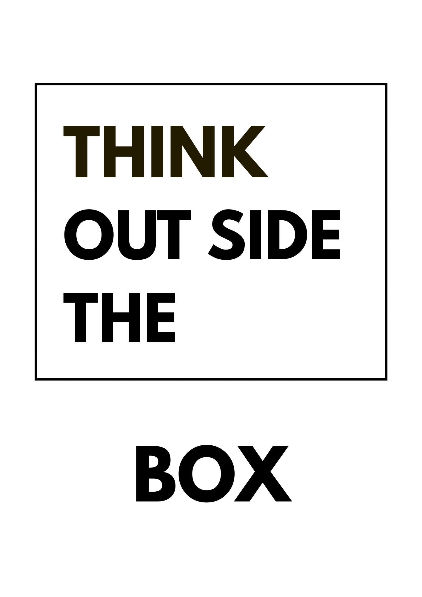 Think Different. Dream Big. Break the Box | SET OF 3 FRAMES