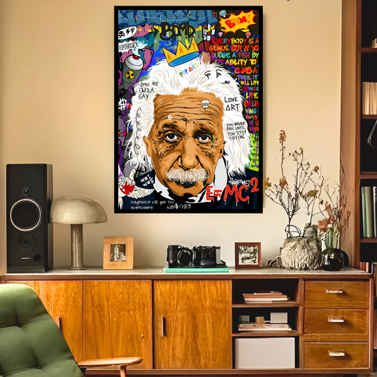 Albert Einstein Graffiti Art