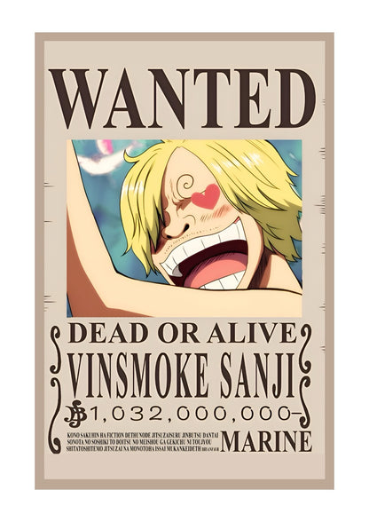 Wanted Legacy Vinsmoke Sanji: One Piece