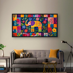 Colorful Folk Art Elephant