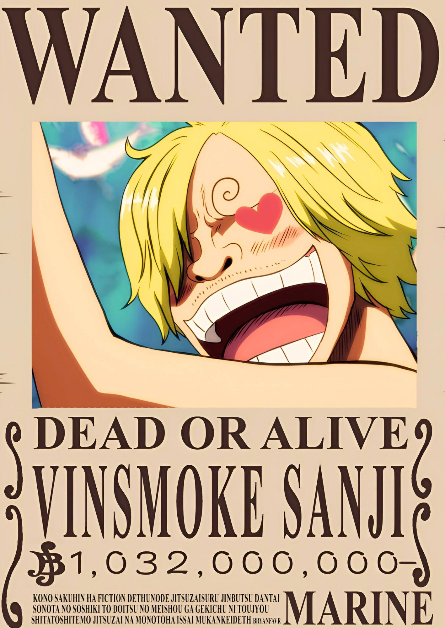 Wanted Legacy Vinsmoke Sanji: One Piece