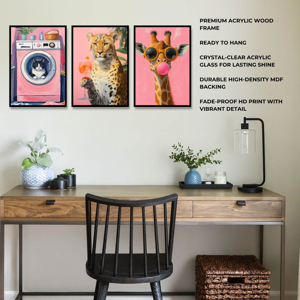 Whimsical Animal Pop | SET OF 3 FRAMES