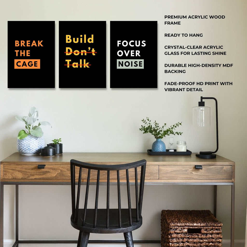 Build Beyond Words Action over empty talk | SET OF 3 FRAMES