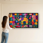 Colorful Folk Art Elephant