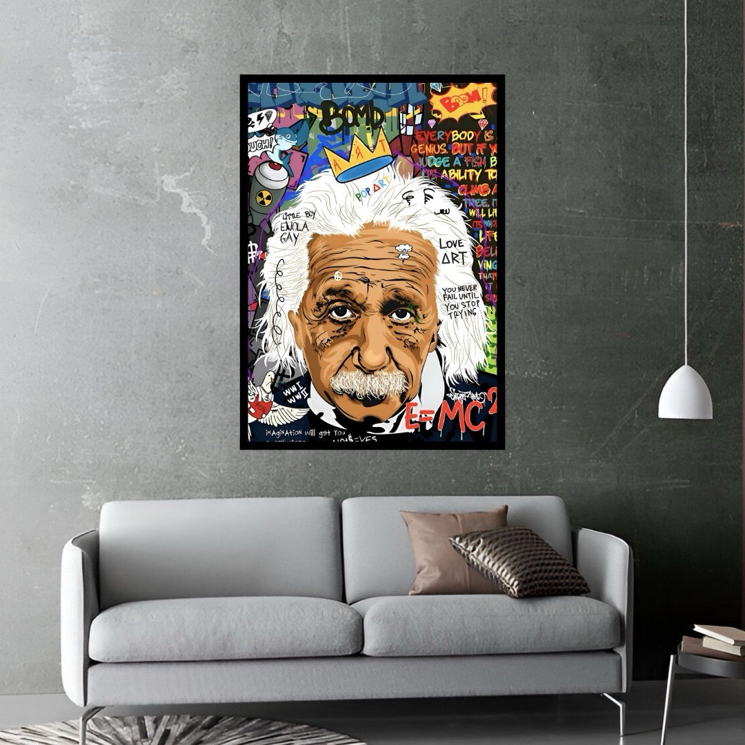 Albert Einstein Graffiti Art