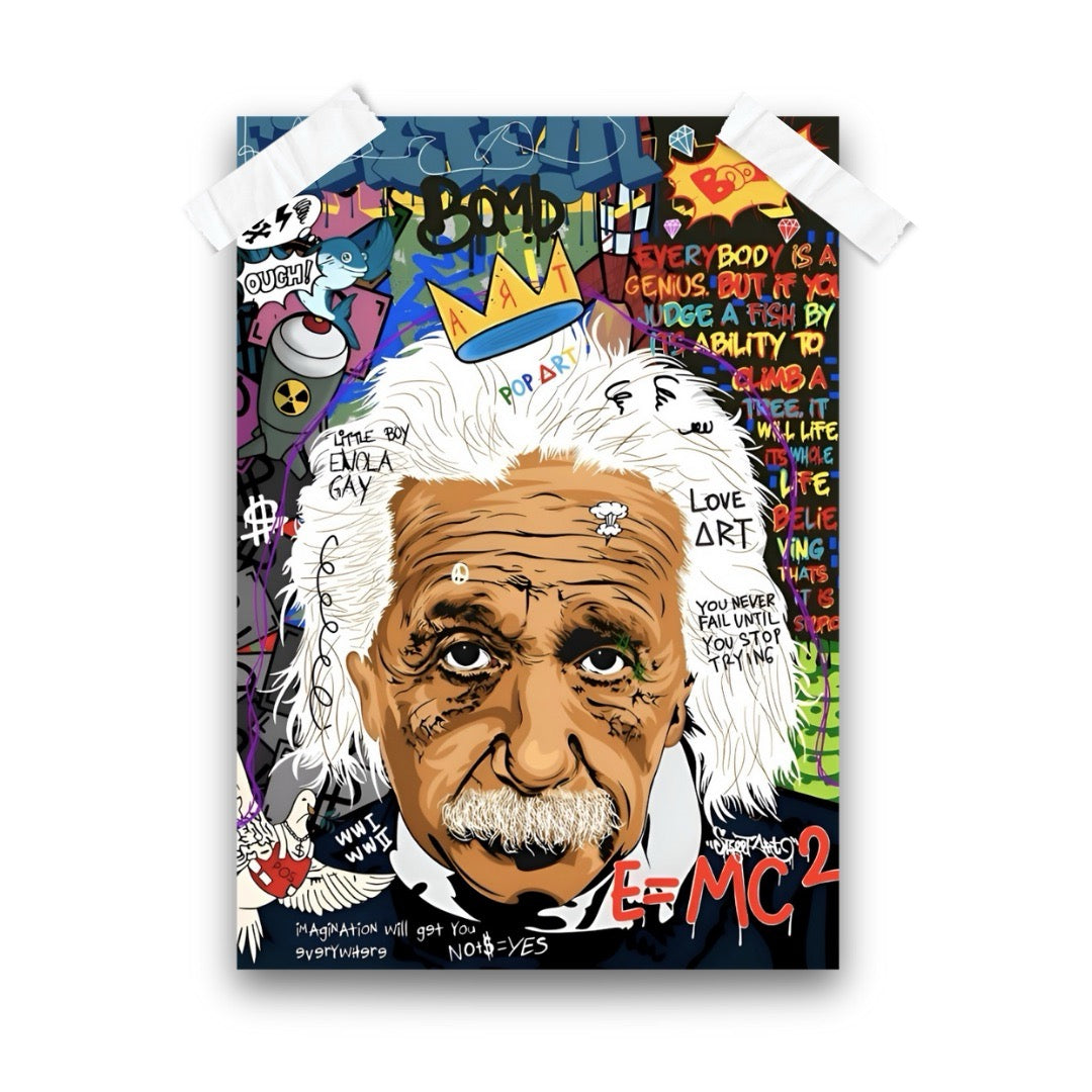 Albert Einstein Graffiti Art