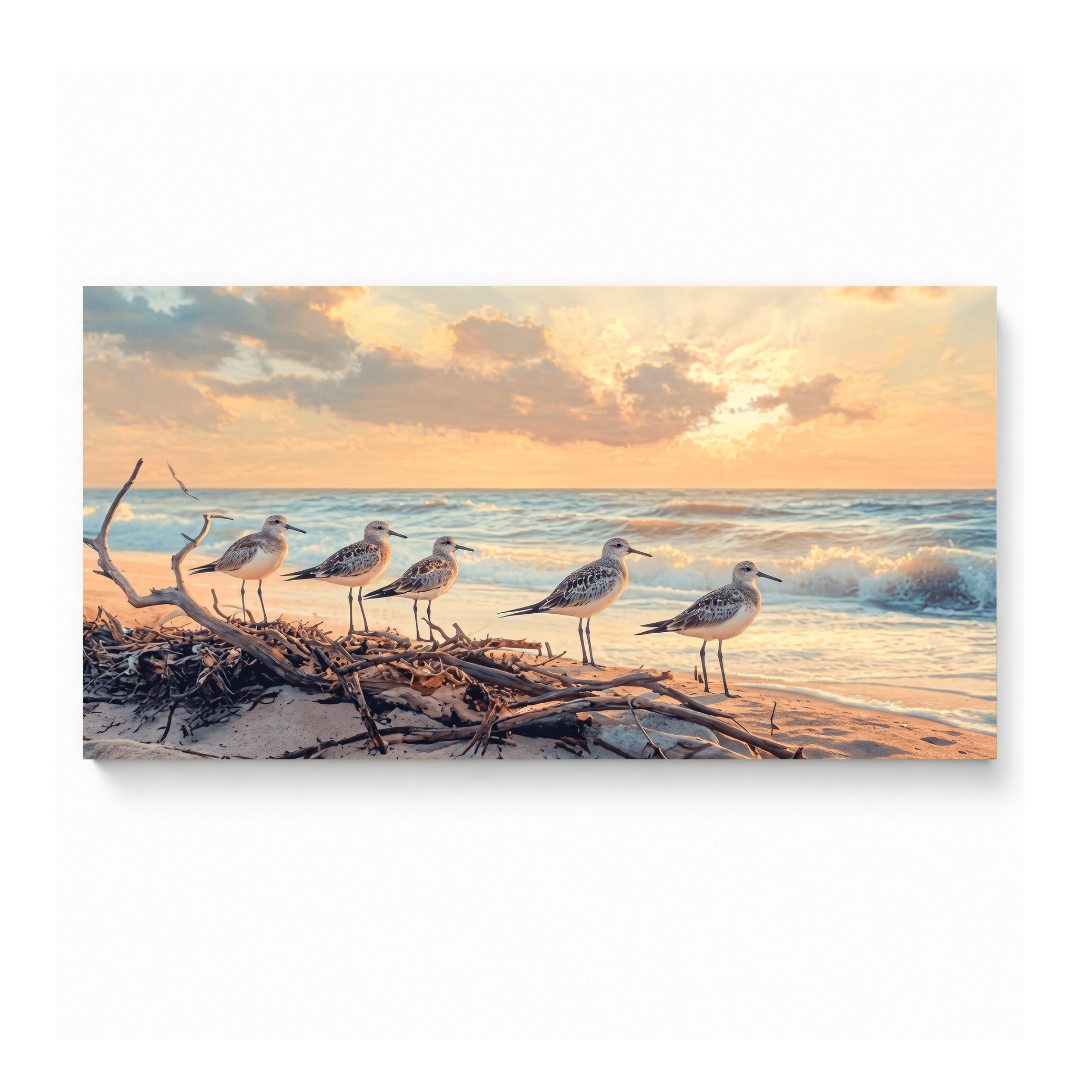 Coastal Birds Sunset Beach