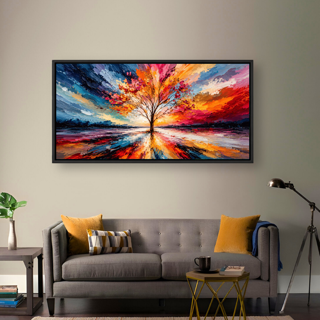 Colorful Abstract Tree Painting