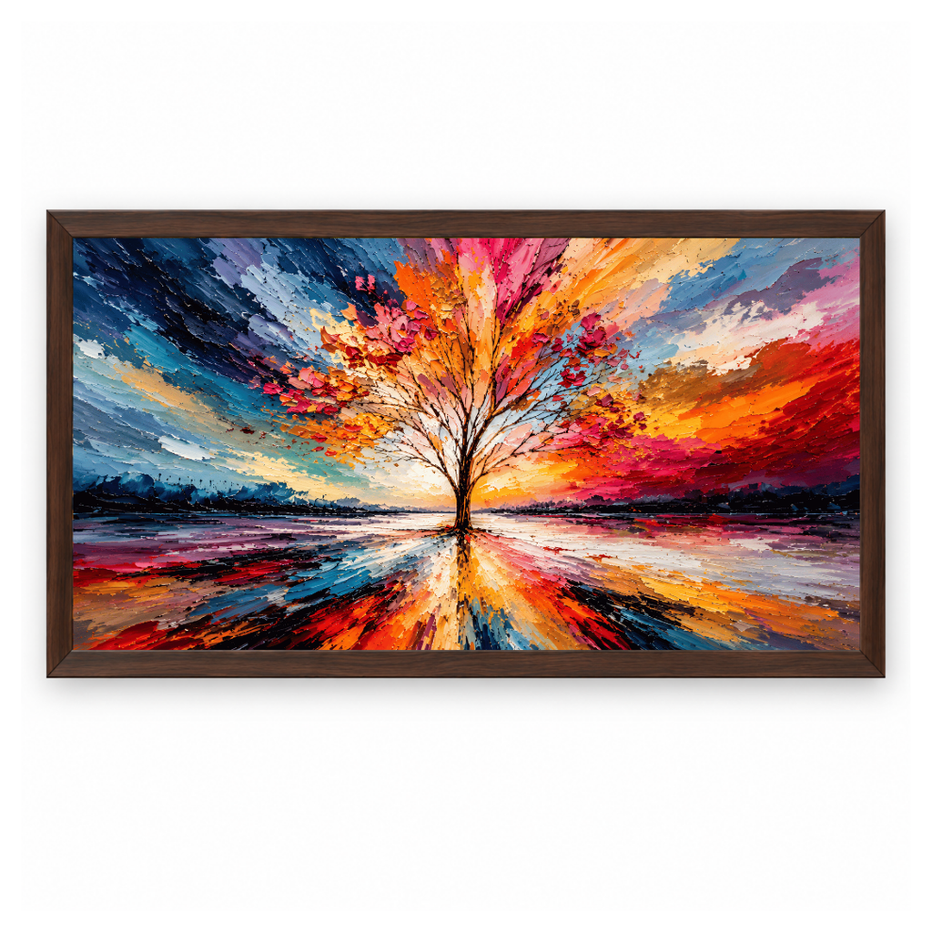 Colorful Abstract Tree Painting