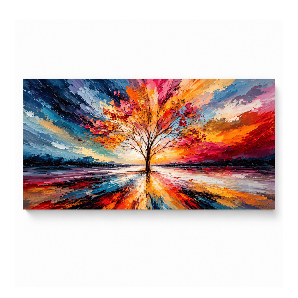 Colorful Abstract Tree Painting