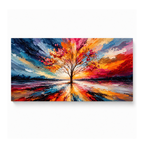 Colorful Abstract Tree Painting