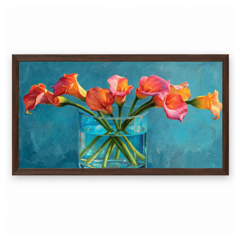 Colorful Calla Lily Vase