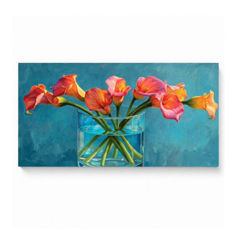 Colorful Calla Lily Vase