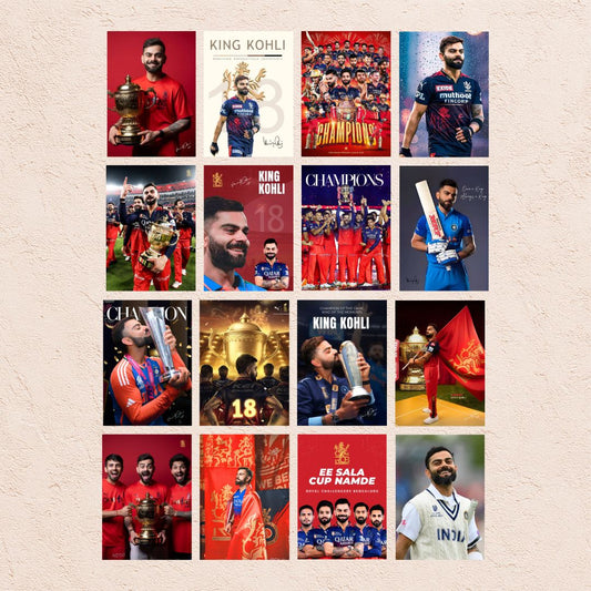 RCB A6 Collage set | Set of 16 | Self Adhesive |