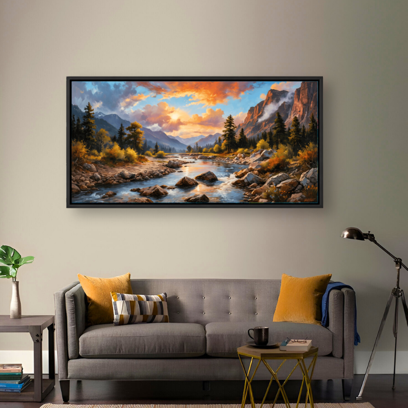 Dramatic Rocky Mountain River