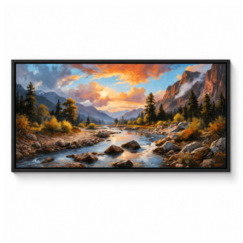 Dramatic Rocky Mountain River