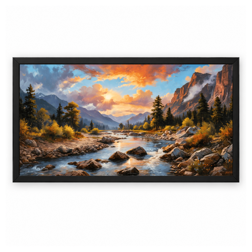 Dramatic Rocky Mountain River