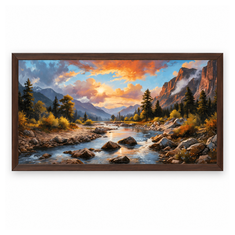 Dramatic Rocky Mountain River