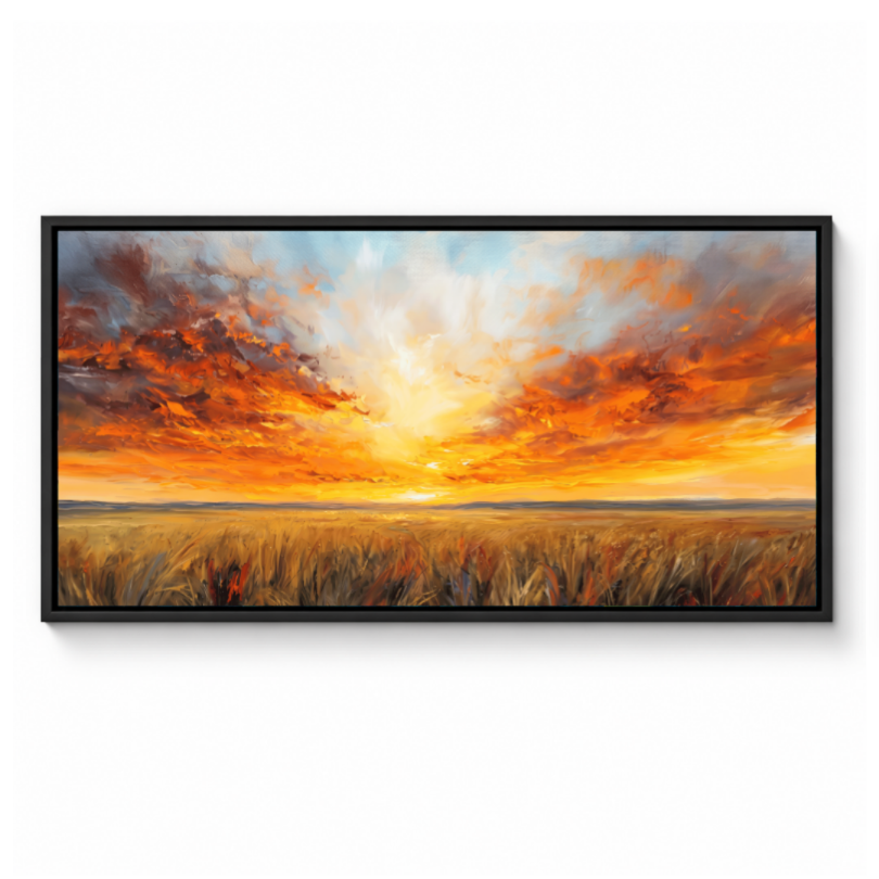 Fiery Golden Horizon Sunset
